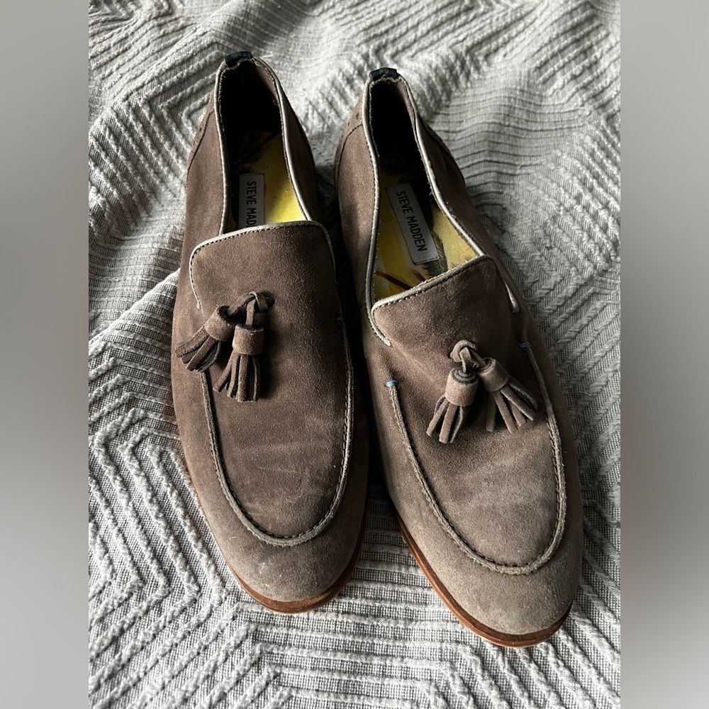 Steve Madden Grey Suede Men's Loafers